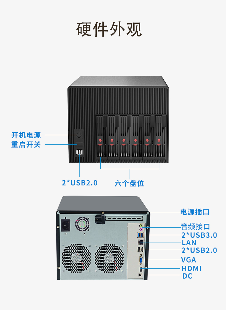 NAS私有云硬件平臺(tái)NAS-06N100
